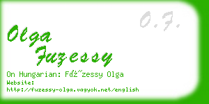 olga fuzessy business card